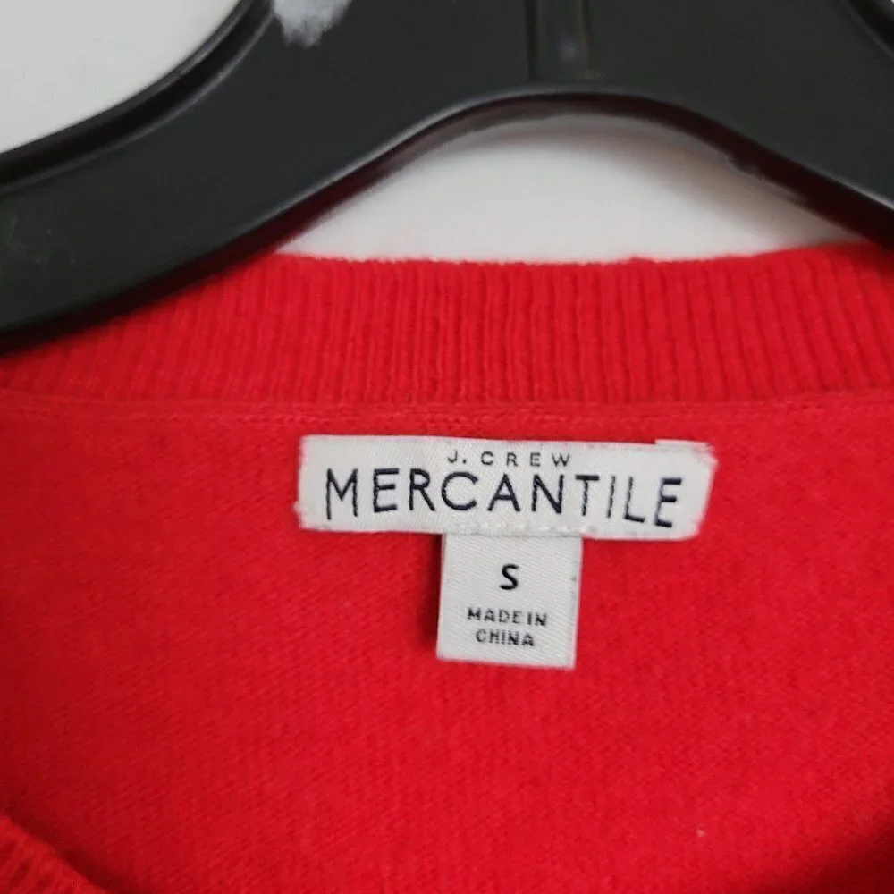 J. Crew Mercantile Wool Cotton Blend Teddie Crew Round Neck Knit Sweater Size Sm